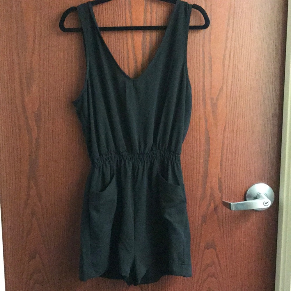 Silence + Noise Black Romper